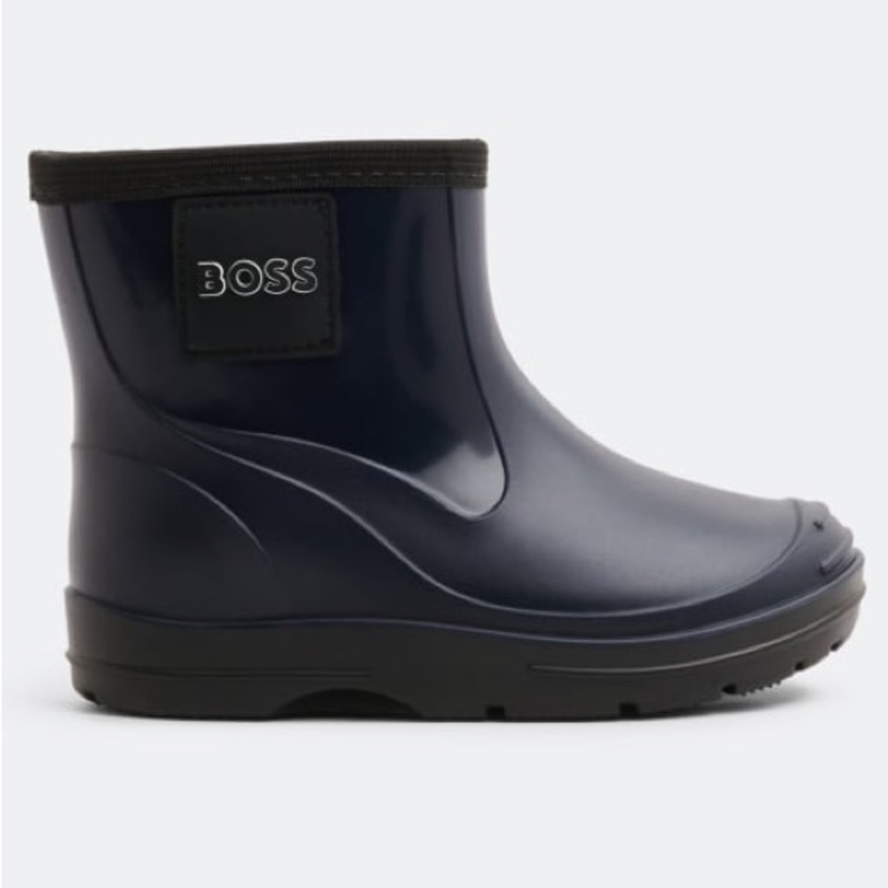 USED HUGO BOSS BOY WELLINGTON BOOT NAVY Toddler size 22